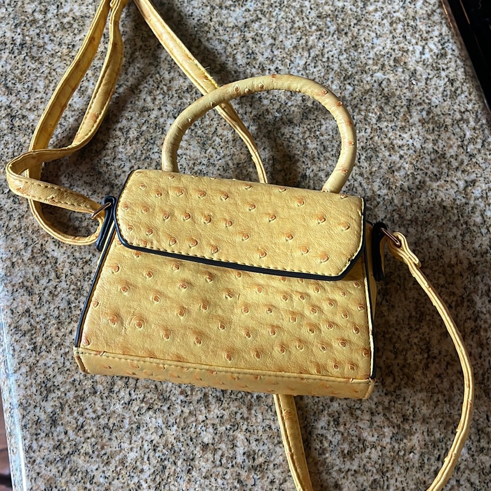 Ostrich print crossbody